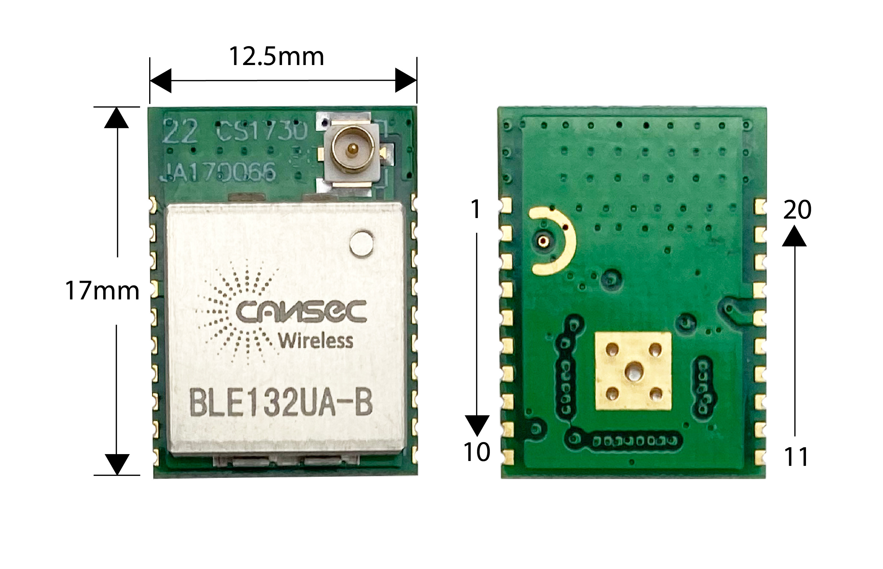 8dBm ST BlueNRG 1 Moduł Bluetooth 4.2 Cansec Wireless BLE132SA/UA-A
