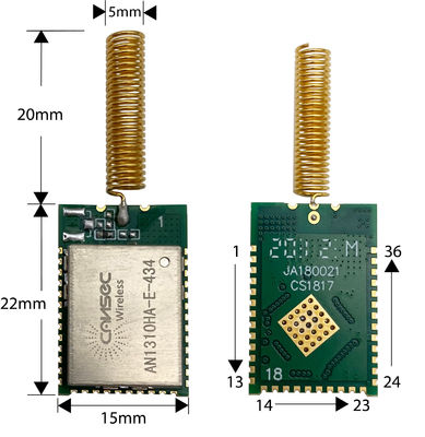 13dBm 1uA CC1310 Lora 868mhz Moduł Bezprzewodowy moduł RF Soc Ti